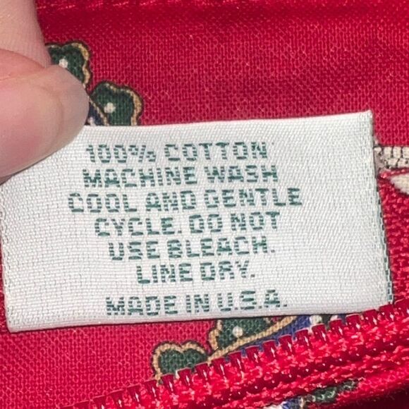 Vera Bradley Red Wallet with Strap Crossbody Vintage 1991 Made in USA NWT - Picture 9 of 9